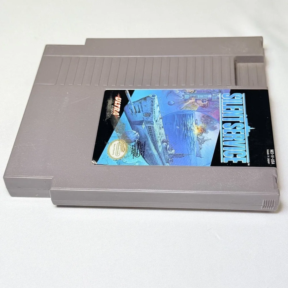 Silent Service NES Nintendo Entertainment System Submarine Simulation Video Game